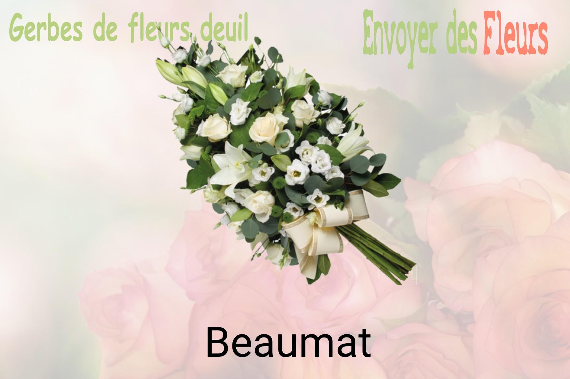 Gerbe de fleurs de deuil livrée à Beaumat